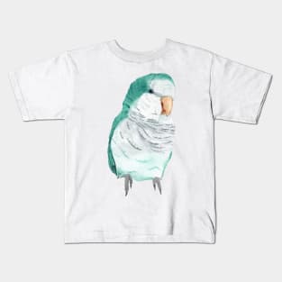 Conure veuve bleu perruche moine souris quaker aquarelle Kids T-Shirt